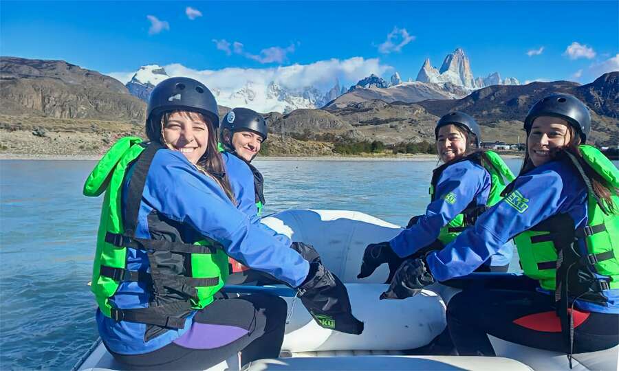Paddling with Fitz Roy in the background