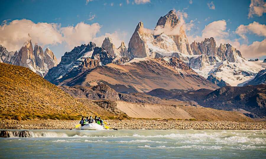 Rapids with the Fitz Roy range behind