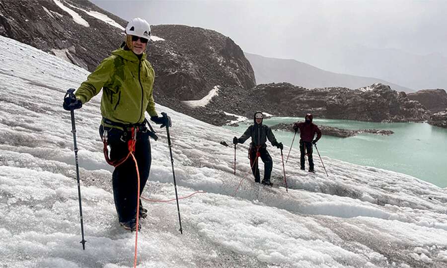 Trekking on the glacier