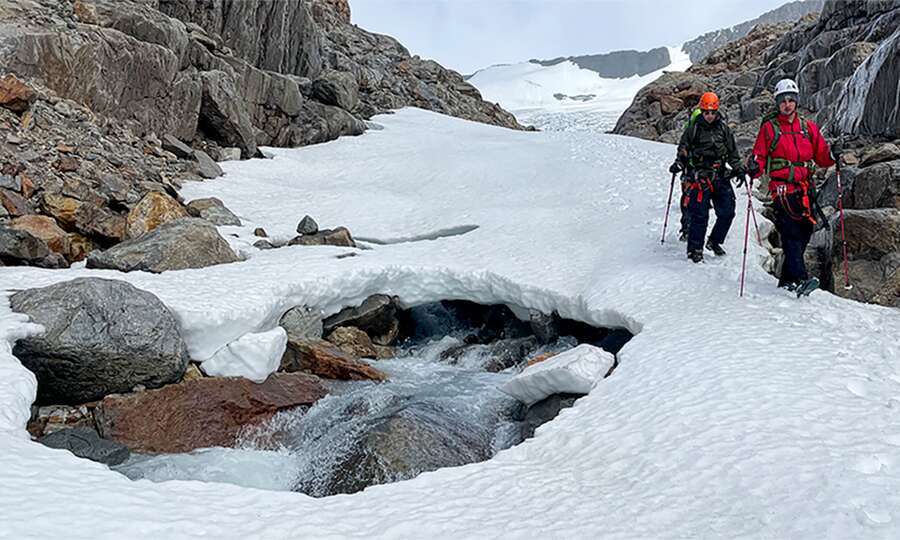 Trekking on the glacier