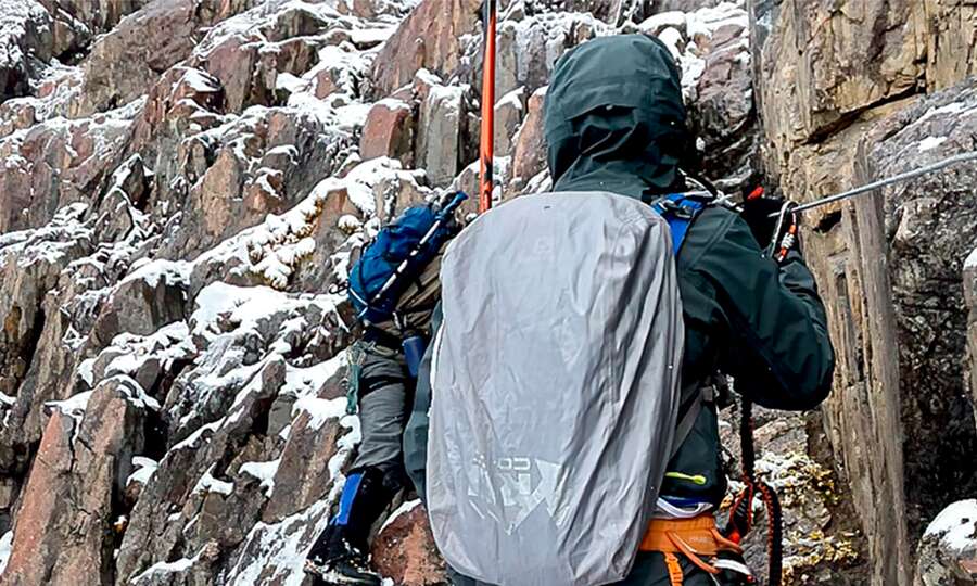 Progressing along the via ferrata