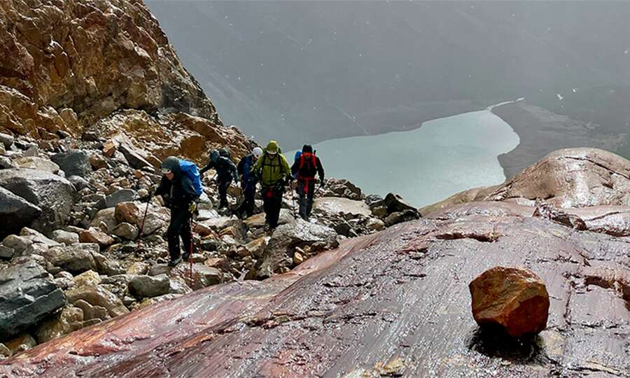 Approaching the glacier