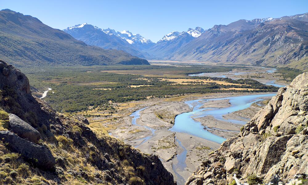 El valle del río de las Vueltas desde el primer mirador