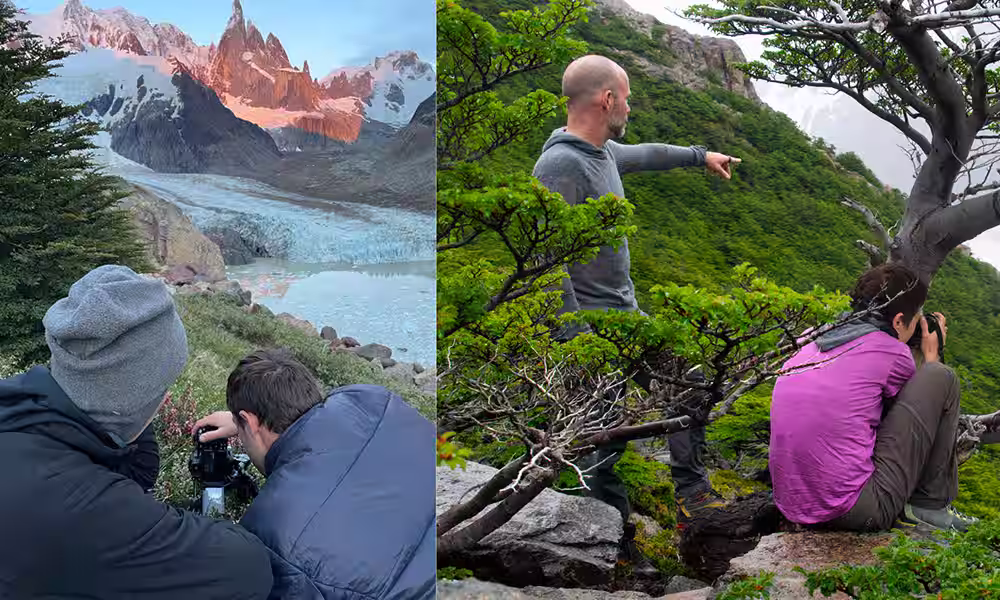 Fotógrafos acampando y explorando el Parque Nacional Los Glaciares