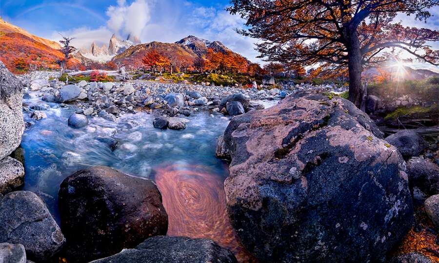 Colores otoñales en el Parque Nacional Los Glaciares