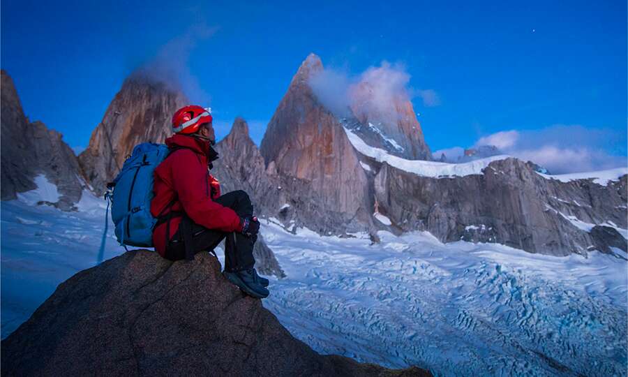 Fotógrafo cerca del Fitz Roy